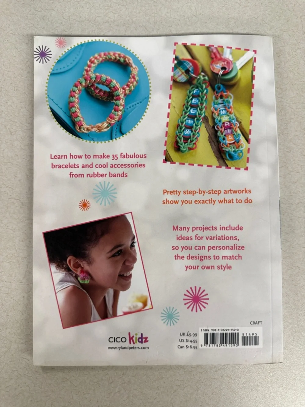 Rubber Band Bracelets Craft Book - Colorful Kids Accessories
